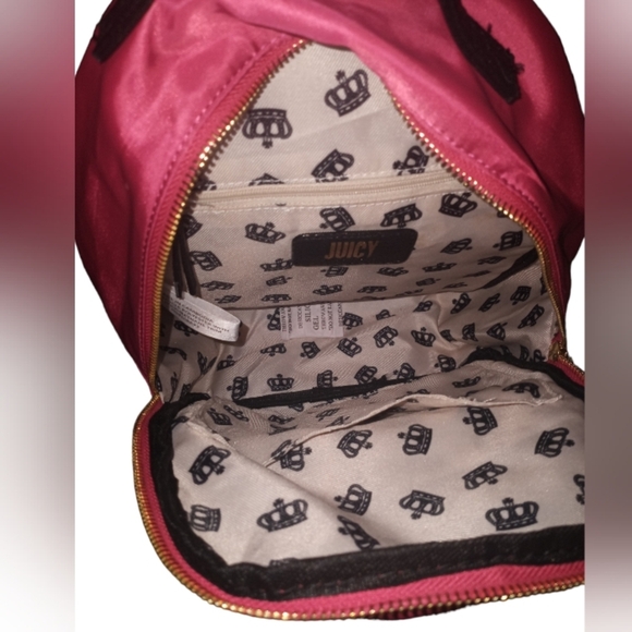 Juicy By Juicy couture crowd pleaser pink and black backpack - Picture 3 of 8